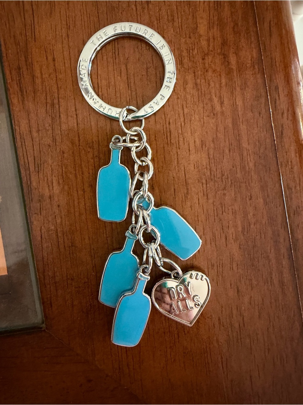 Human Made Blue Bottle Charm Keychain Bag Charm NIGO Silver Tone